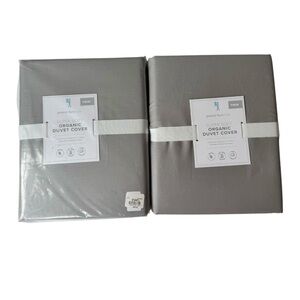 New Pottery Barn west elm organic soft cotton duvet 1 cover light gray Twin